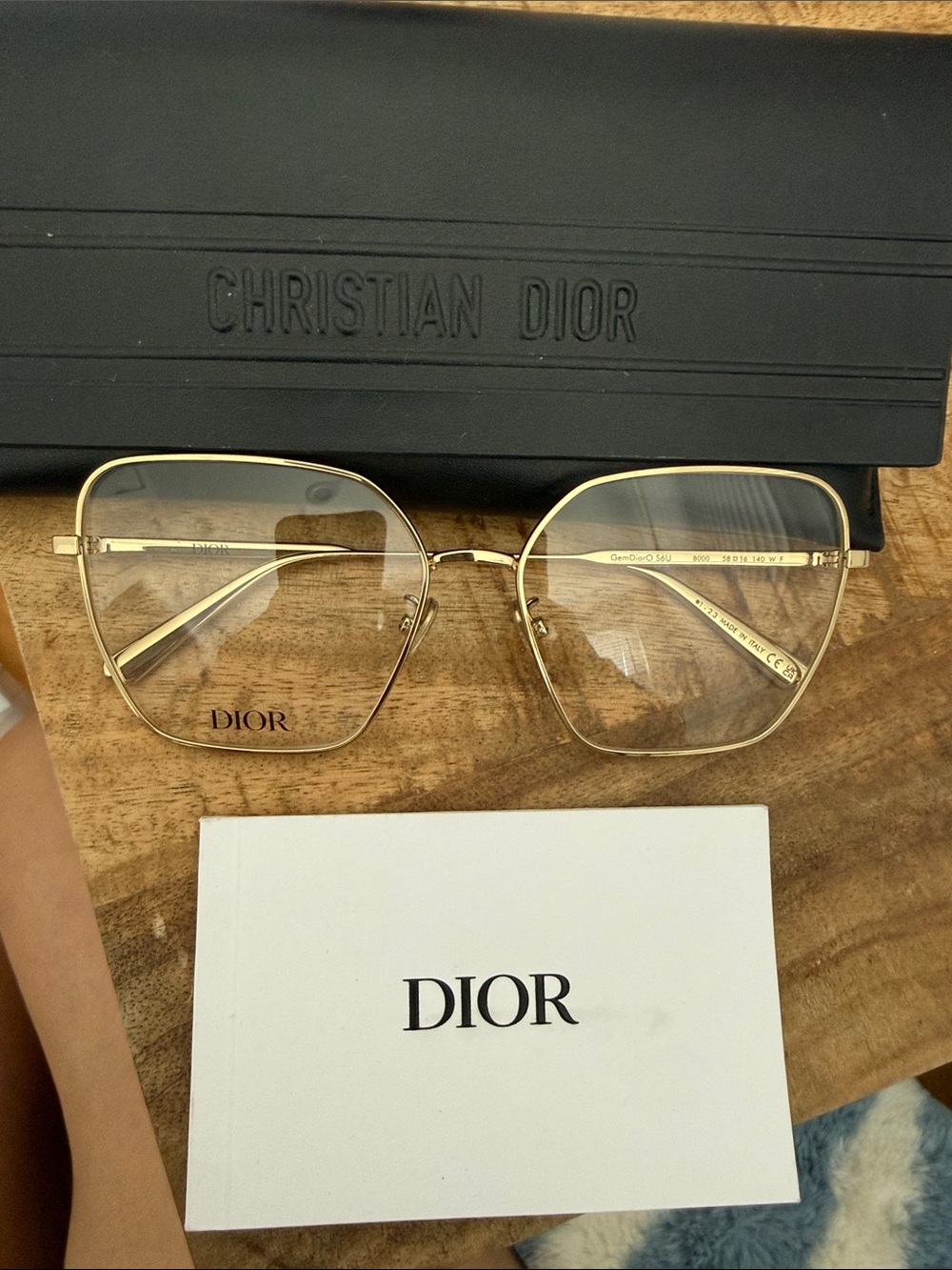 Dior Women's Gold Rim Optical Glasses